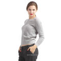 Factory Supply custom design grey color cashmere knitted sweater